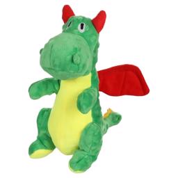 Flamingo Squeaky Crinkle Dragon Bamse i Grøn